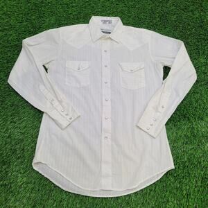 Vintage 80s Silver Collection by Karman Snap Shirt M/L 21x31
